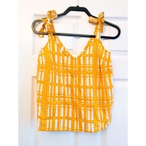Yellow plaid tank